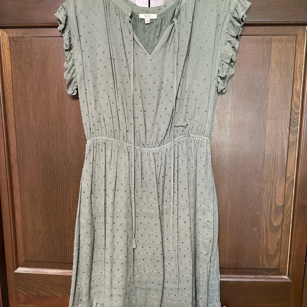 Kori Olive Green Textured Top